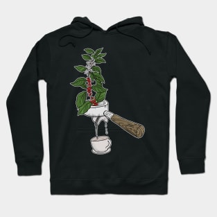 Coffee Plant Sieve Carriers Coffee Design Barista Hoodie